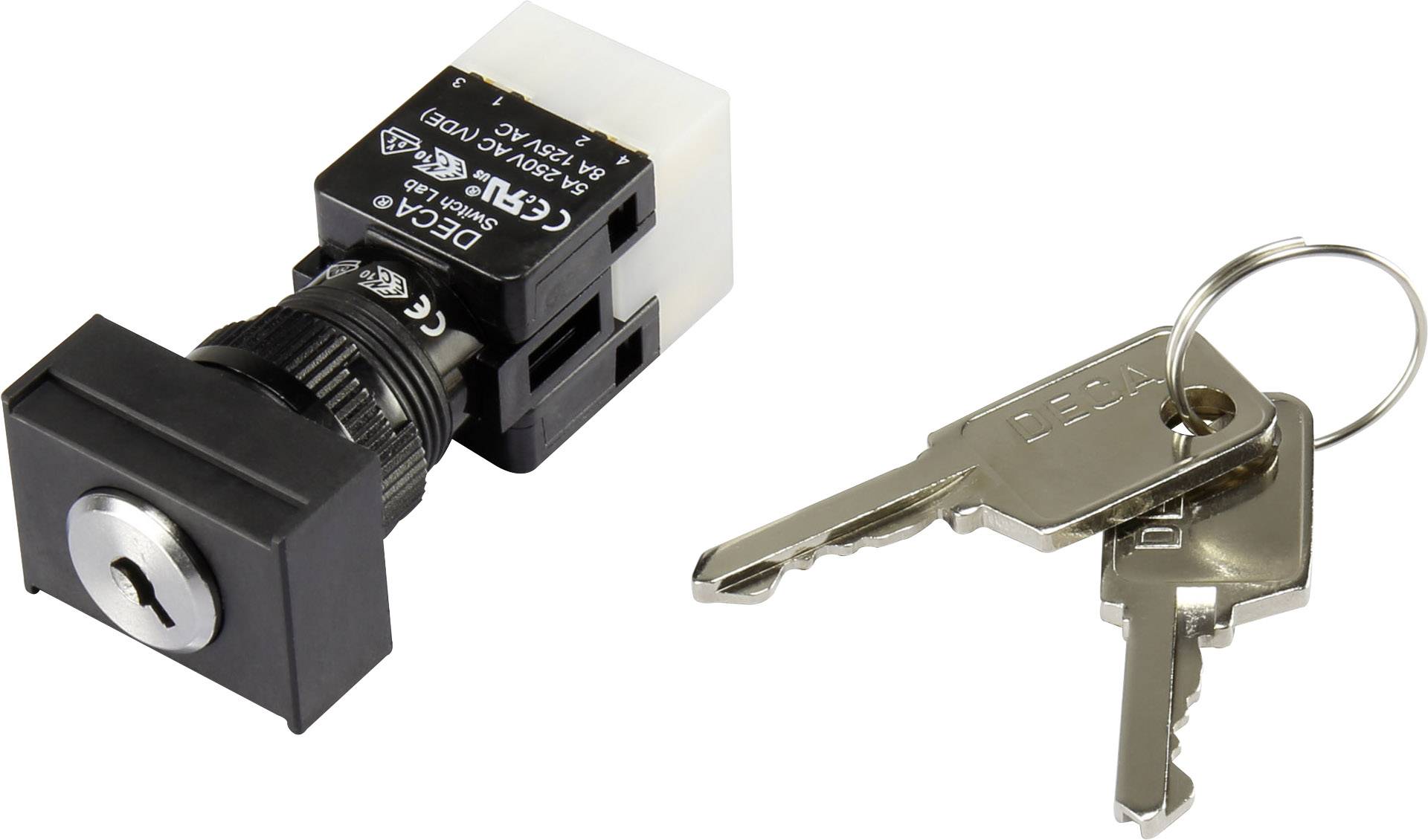 DECA 1384388 ADA16K6-AT0-DG klíčový spínač 250 V/AC 5 A 1x vyp/zap 1 x 90 ° IP65 1 ks