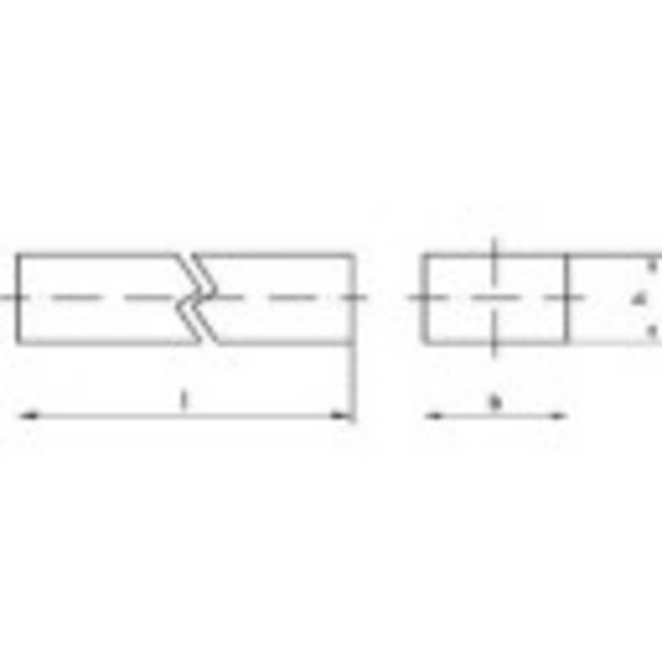 TOOLCRAFT 138542 ocel C45 + C  klínová ocel (d x š) 1000 mm x 6 mm 6 mm 1 ks