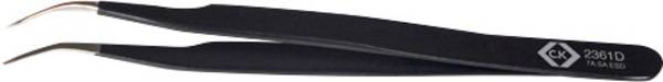 C.K T2361D ESD Pinzeta, 7a SA-ESD, špičatá, zahnutá, jemná, 120 mm