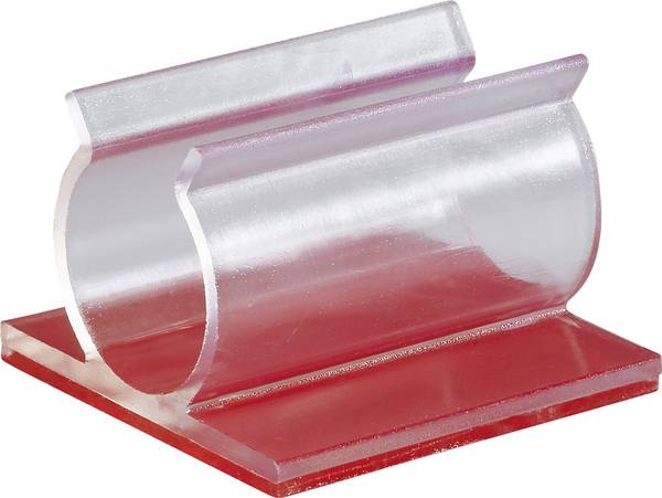 TRU COMPONENTS 93014c470a úchytka samolepicí 1386636 Průměr kabelového svazku (rozsah) 12.70 mm (max) transparentní 1 ks