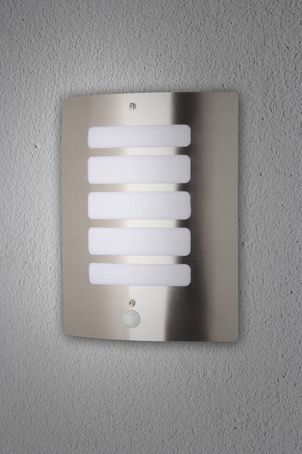 Brilliant Todd 47698/82 venkovní nástěnné osvětlení s PIR detektorem  žárovka E27 60 W nerezová ocel