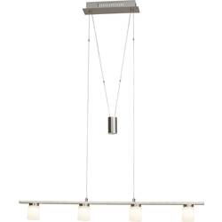LED závěsný lustr Brilliant Betsy G93547/13, 18 W, teplá bílá, chrom (satinovaný), bílá