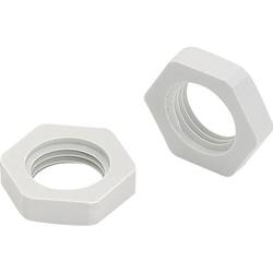 Pojistná matka TRU COMPONENTS MGMO 32, 52790500, bez halogenů, M32, polyamid, šedobílá (RAL 7035), 1 ks