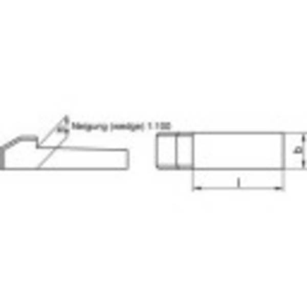 TOOLCRAFT  ocel C45K  klín s nosem (Ø x d) 10 mm x 50 mm  25 ks