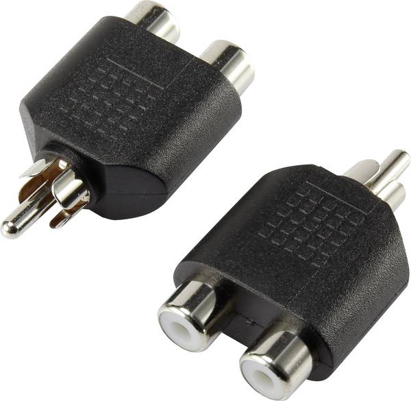 SpeaKa Professional SP-7870160  cinch audio Y adaptér [1x cinch zástrčka - 2x cinch zásuvka] černá