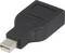 Černý adaptér s pozlacenou HDMI zástrčkou na jedné straně a vstupem Mini DisplayPort na straně druhé.