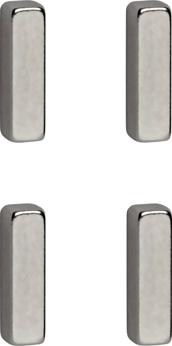 Maul neodymový magnet MAUL (š x v x h) 15 x 4 x 4 mm obdélníkový, tyčový  stříbrná 4 ks 6169096