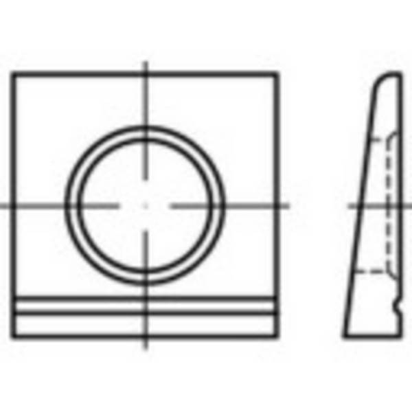 podložka klínová 13 mm    ocel  100 ks TOOLCRAFT  139573