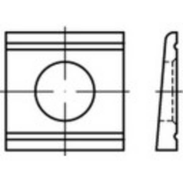 podložka klínová 23 mm    ocel pozinkováno žárem 1 ks TOOLCRAFT  139592