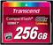 Transcend CompactFlash 256GB, UDMA 7, 800x, 120 MB/s s filmovým symbolem pro videonahrávky; obrázek paměťové karty.