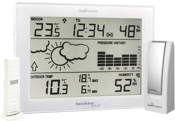 Techno Line  Mobile Alerts MA 10006 digitální bezdrátová meteostanice Předpověď pro 1 den