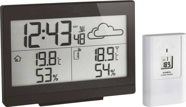 digitální bezdrátová meteostanice TFA Dostmann CASA 35.1135.01  černá