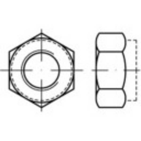 TOOLCRAFT  139786 pojistné matice M10   DIN 6925   ocel galvanizováno zinkem 100 ks