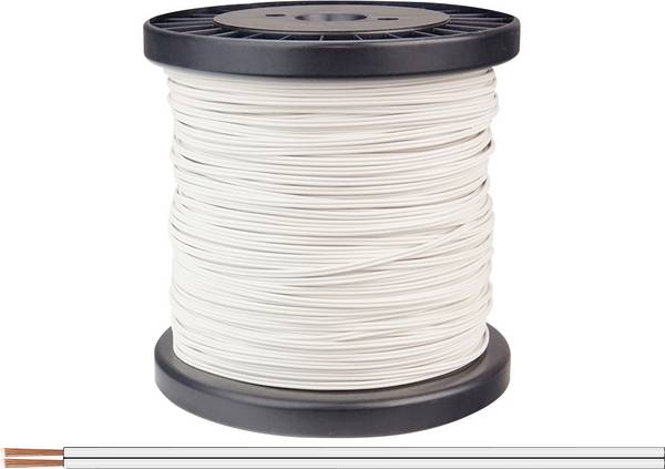 Donau Elektronik 218-55-100 lanko/ licna  2 x 0.14 mm² bílá 100 m