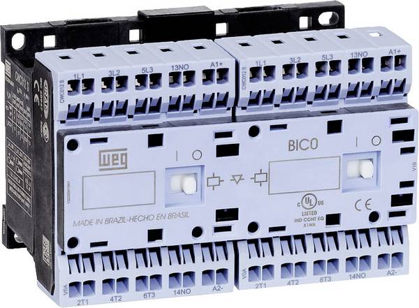 WEG CWCI07-01-30D24S reverzní stykač 6 spínacích kontaktů 3 kW 230 V/AC 7 A s pomocným kontaktem 1 ks