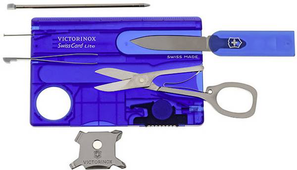 Victorinox SwissCard Lite 0.7322.T2 kapesní sada nářadí  počet funkcí 13 safírová (transparentní)