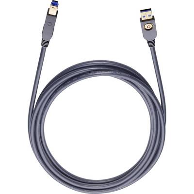 Oehlbach USB kabel USB 3.2 Gen1 USB-A zástrčka, USB-B zástrčka 5.00 m černá pozlacené kontakty 9222-0