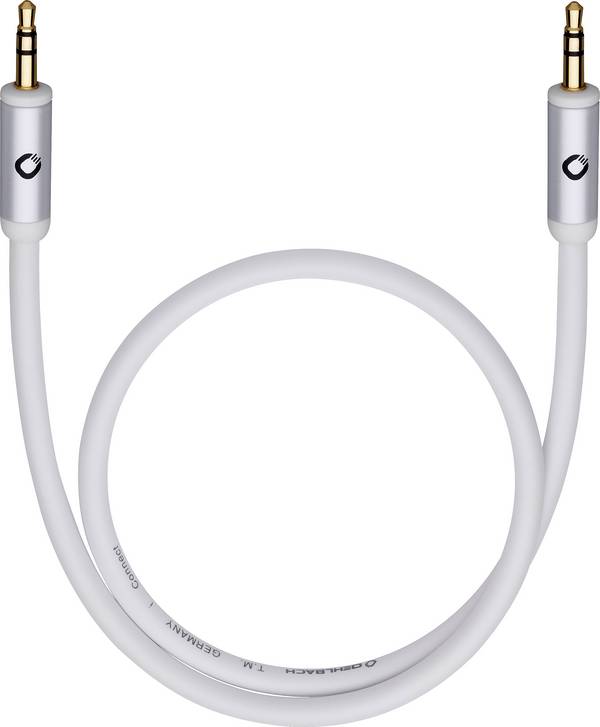 jack audio kabel [1x jack zástrčka 3,5 mm - 1x jack zástrčka 3,5 mm] 3.00 m černá pozlacené kontakty, vodič z OFC Oehlbach i-Connect J-35