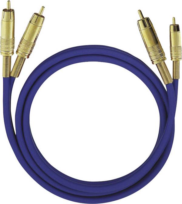 cinch audio kabel [2x cinch zástrčka - 2x cinch zástrčka] 10.00 m modrá pozlacené kontakty Oehlbach NF 1 Master
