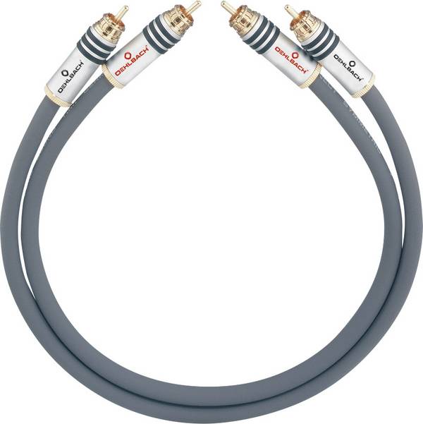 cinch audio kabel [2x cinch zástrčka - 2x cinch zástrčka] 2.25 m antracitová pozlacené kontakty Oehlbach NF 14 MASTER