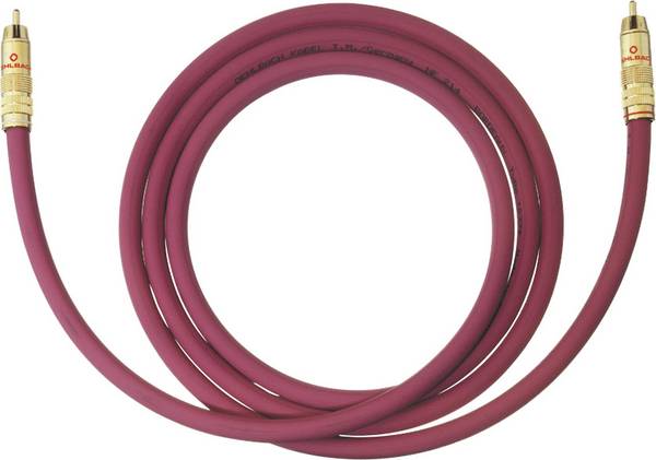 cinch audio kabel [1x cinch zástrčka - 1x cinch zástrčka] 4.00 m bordó pozlacené kontakty Oehlbach NF 214 SUB