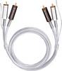 cinch audio kabel [2x cinch zástrčka - 2x cinch zástrčka] 0.50 m transparentní pozlacené kontakty Oehlbach Silver Express Plus