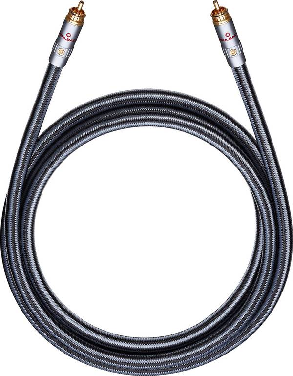 Oehlbach 13304 cinch audio kabel [1x cinch zástrčka - 1x cinch zástrčka] 4.40 m černá pozlacené kontakty