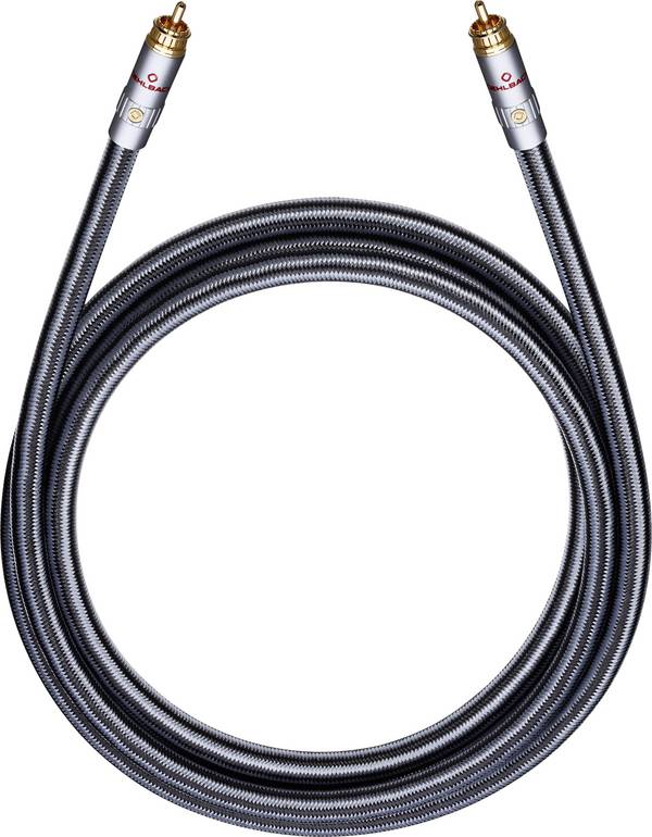 Oehlbach 13306 cinch audio kabel [1x cinch zástrčka - 1x cinch zástrčka] 6.60 m černá pozlacené kontakty