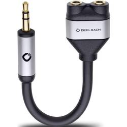 Jack audio Y adaptér Oehlbach 60021, čierna