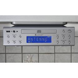 FM závesné rádio do kuchyne s CD/MP3 prehrávačom a USB, SoundMaster UR2050SI, strieborná