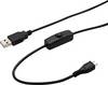 Joy-it USB kabel USB 2.0 USB-A zástrčka, USB Micro-B zástrčka 1.50 m černá vč. spínače ZAP/VYP K-1470