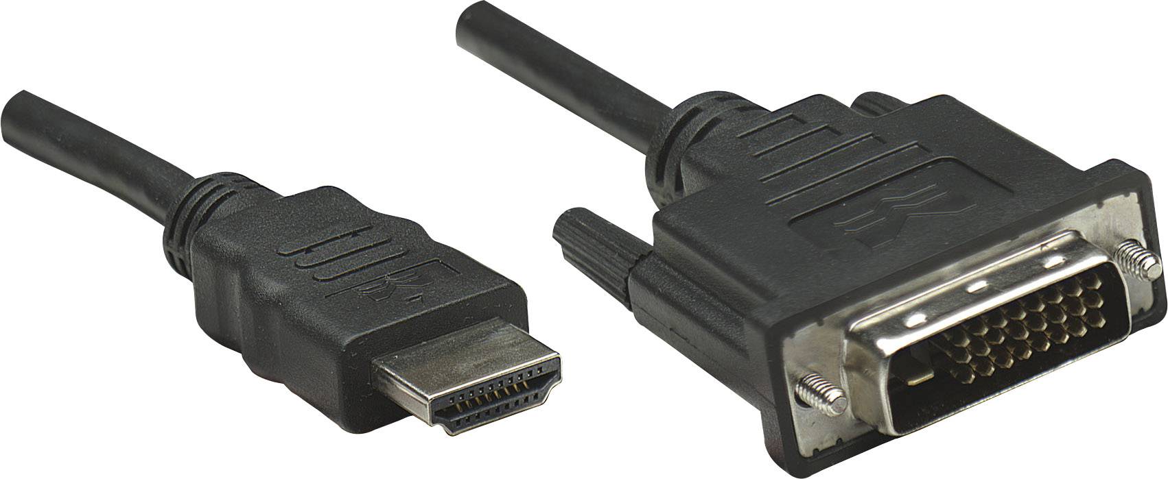 HDMI-DVI kabel pro propojení zařízení s rozdílnými konektory pro digitální přenos videa.