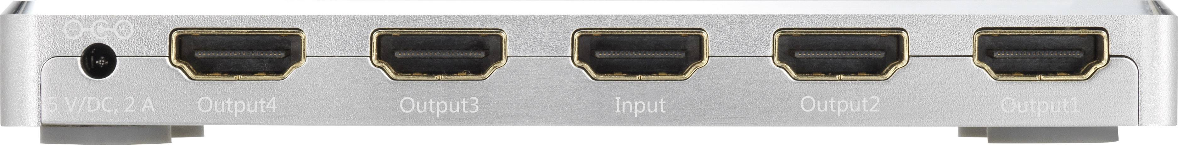 SpeaKa Professional 4 porty HDMI rozbočovač s hliníkovým krytem, UHD 3840 x 2160 Pixel-2