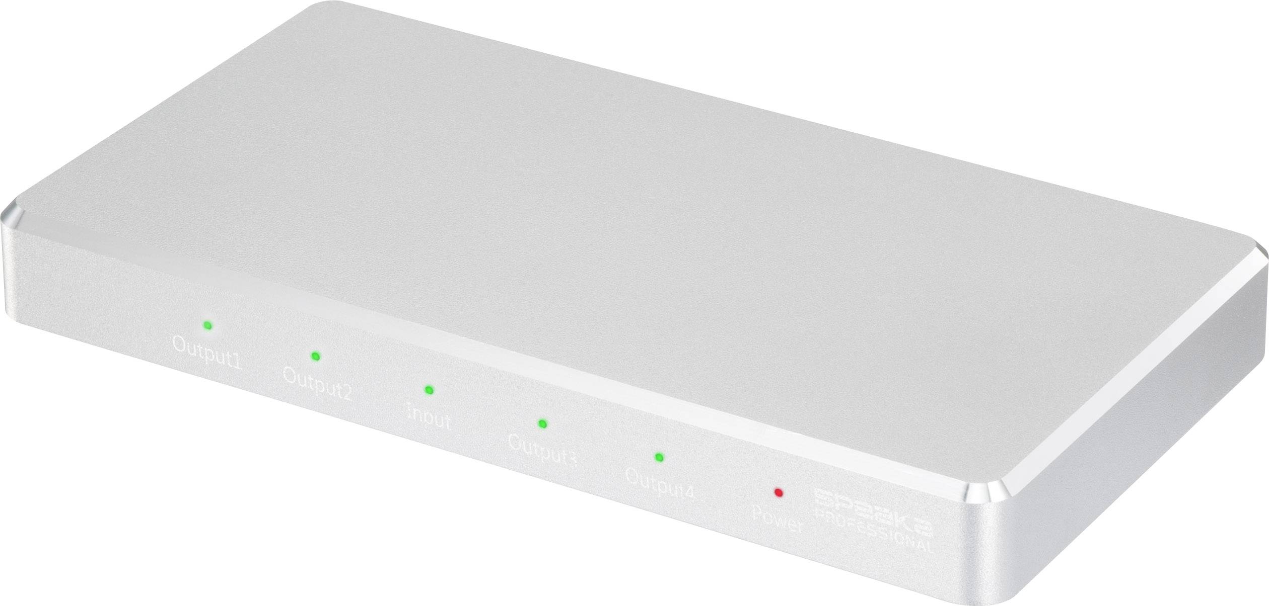 SpeaKa Professional 4 porty HDMI rozbočovač s hliníkovým krytem, UHD 3840 x 2160 Pixel-5