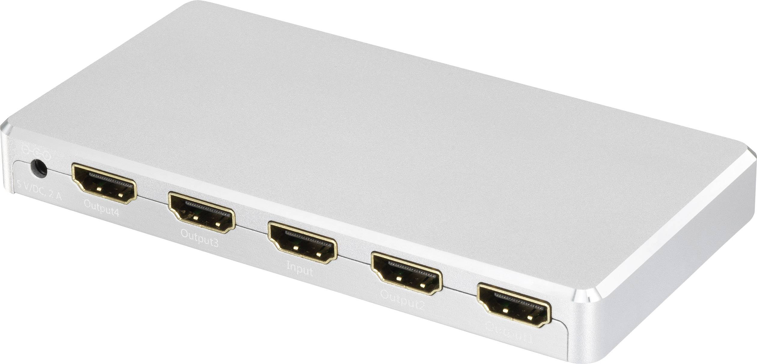 SpeaKa Professional 4 porty HDMI rozbočovač s hliníkovým krytem, UHD 3840 x 2160 Pixel-6