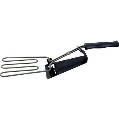 Elektrický zapalovač na gril s černou rukojetí a zvlněným kovovým topným prvkem pro snadné zapálení grilovacího uhlí.