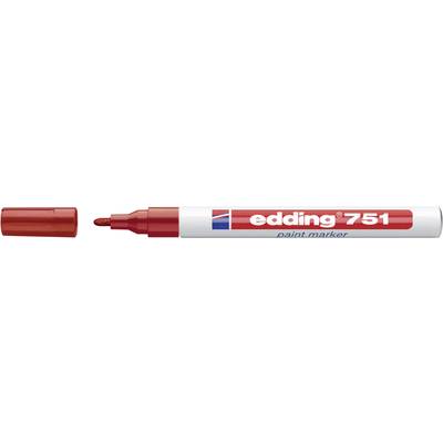 Edding 751 paint marker 4-751002 popisovač na laky  červená 1 mm, 2 mm