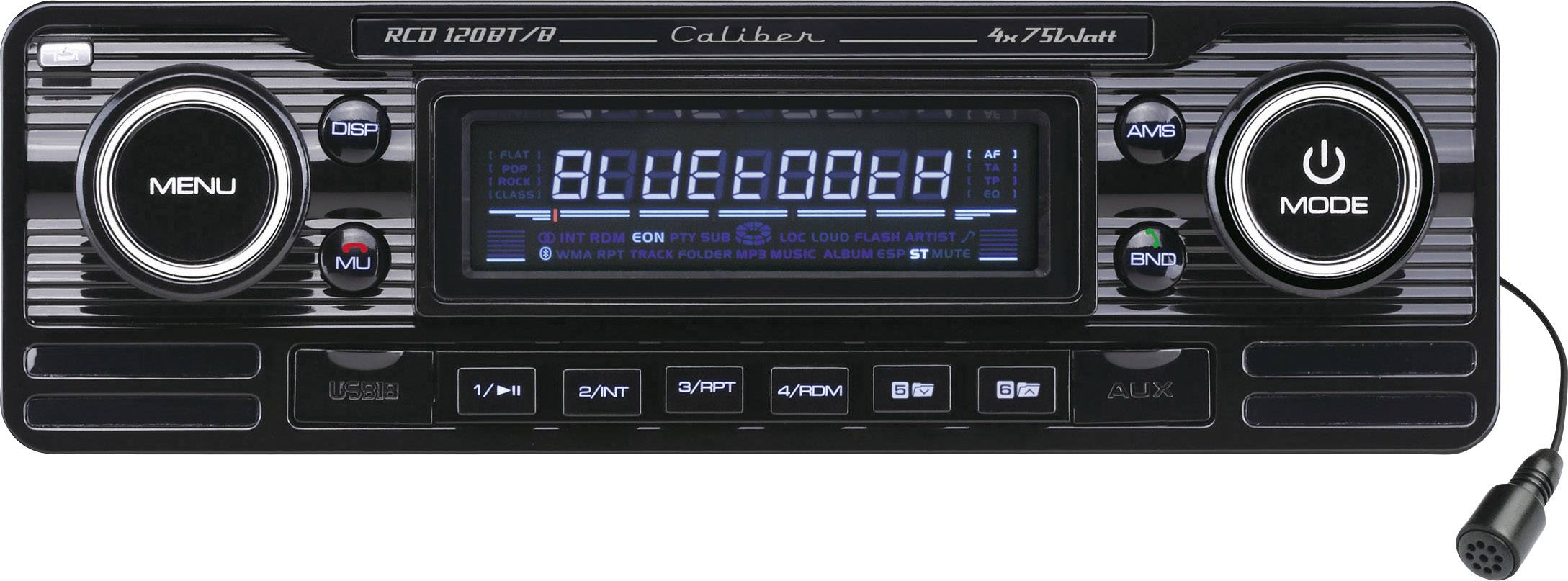 Caliber RCD-120BT/B autorádio retro design, Bluetooth® handsfree