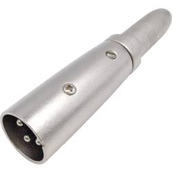 XLR adaptér Conrad Components, XLR zástrčka - jack zásuvka 6,3 mm, stereo, Pólů:3, 1 ks