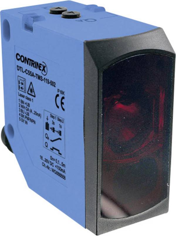 Contrinex DTL-C55PA-TMS-619-506 laserový senzor pro měření vzdálenosti 1 ks Max. dosah: 5000 mm (š x v) 23 mm x 50 mm