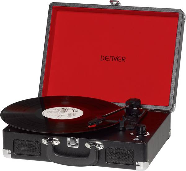 Kufříkový USB gramofon Denver VPL-120, černá