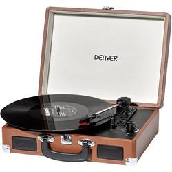 Kufríkový USB gramofón Denver VPL-120, hnedá