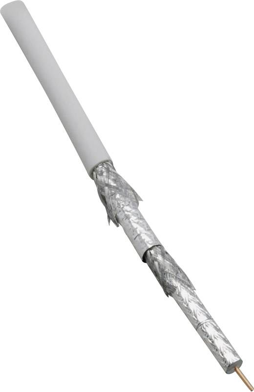 BKL Electronic 0806011 koaxiální kabel, vnější Ø: 8.50 mm, 75 Ω, 120 dB, bílá, metrové zboží