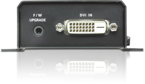 Zadní strana elektronického zařízení s DVI-IN konektorem a konektorem 'F/W UPGRADE' pro aktualizaci firmwaru.