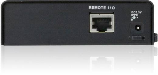 Černé elektronické zařízení s ethernetovým portem, označené štítkem 'REMOTE I/O', s napájením DC 5,3V.