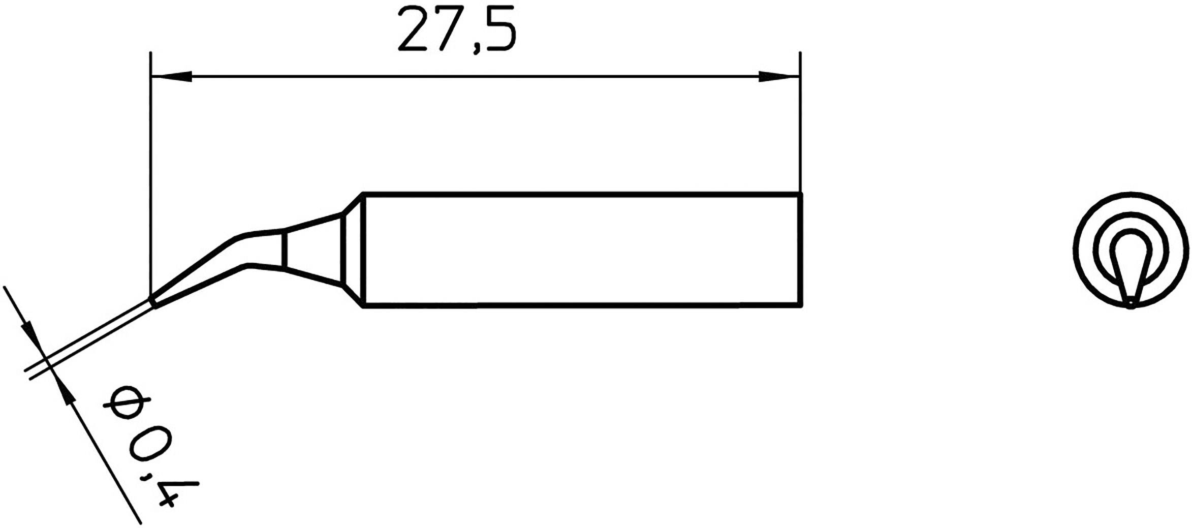 Weller XNT 1X pájecí hrot oblý Délka hrotů 28 mm Obsah 1 ks-0
