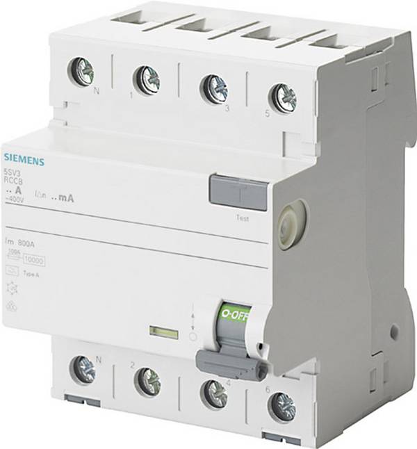 Siemens 5SV33466KL 5SV3346-6KL proudový chránič A 4pólový 63 A 0.03 A 400 V