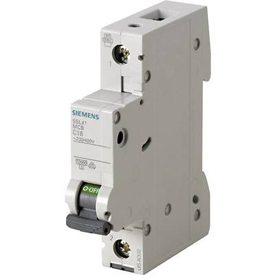 Jistič Siemens, model 5SL41, MCB, C16. Spínací stav je 'VYP'. Vhodný pro napětí 230/400V.