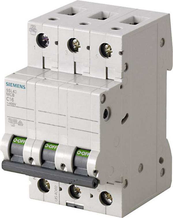 Siemens 5SL43107 5SL4310-7 elektrický jistič    3pólový 10 A  400 V