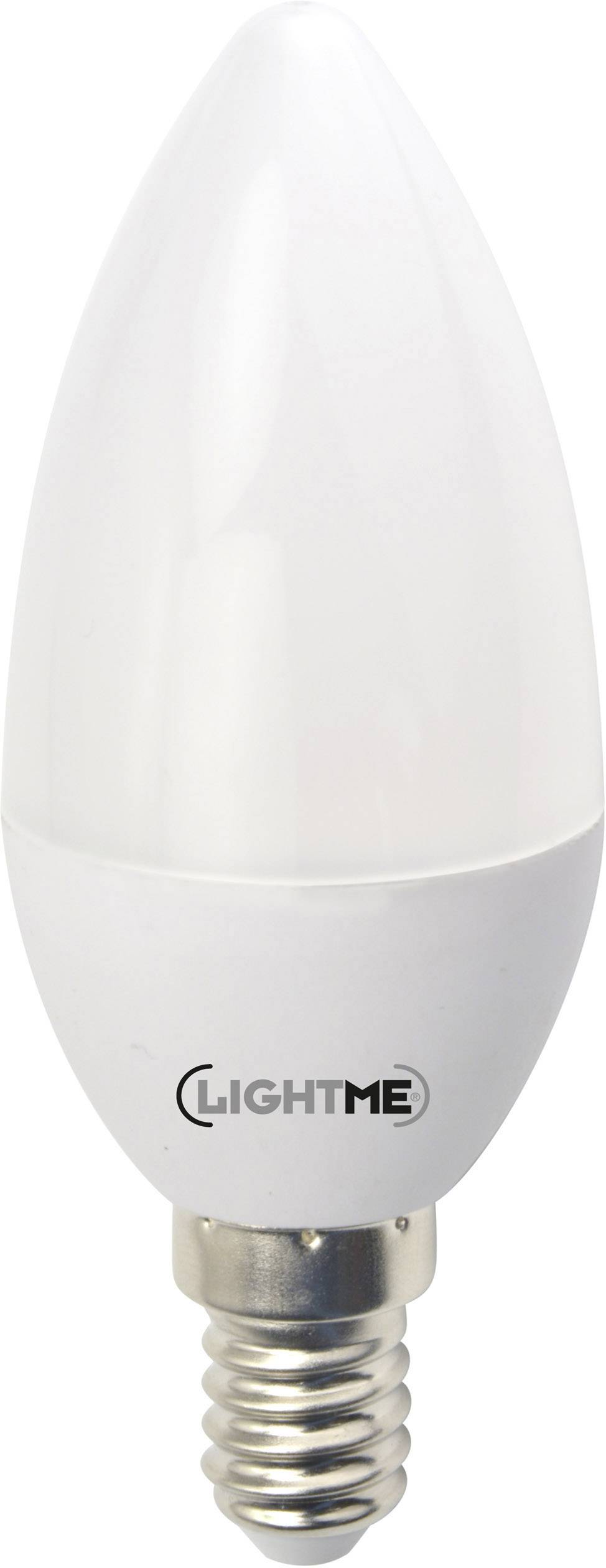 LightMe LM85147 LED Energetická třída (EEK2021) F (A - G) E14 svíčkový tvar 5 W = 40 W teplá bílá (Ø x d) 37 mm x 108 mm stmívatelné (Varilux) 1 ks